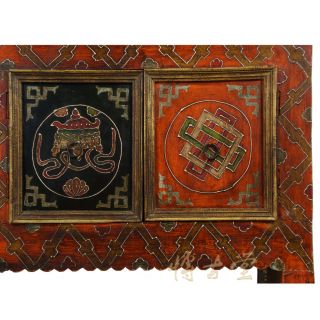 Tibetan Antique Painted Cabinet Dresser 12LP04