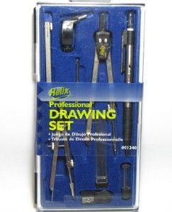 helix professional compass drawing set drafting 9pc