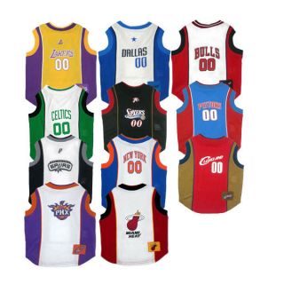  Officially Licensed NBA Cotton Mesh Dog Tank Jersey Pick Team
