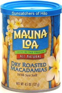 dry roasted salted mauna loa macadamia nuts 3 4 5 oz cans