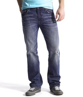Aeropostale Driggs Medium Destructed Slim Bootcut Jeans