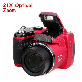 Professional SLR Digital Camera with 16MP Sensor 21x Optical Zoom Red