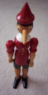 Vintage Disney Jointed Wood Pinocchio Doll