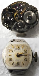 Vintage Benrus Wristwatch Movement 17 J Model DN21 396