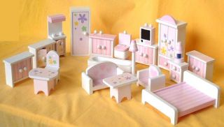 Dollhouse Furniture 20 Pieces Daisy pattern 112th Scale Set
