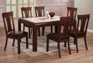 dining table set dine at ease with this 7 piece walnut dining room set