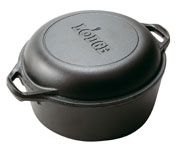 Lodge Logic 5 Quart Double Dutch Oven and Casserole with Skillet Cover