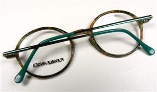 Mint 1980s Dollond Aitchison Round P3 Green Marble Eyeglass Frames