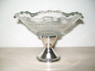 DUCHIN CREATIONS STERLING SILVER WEIGHTED CANDY NUT COMPOTE DISH