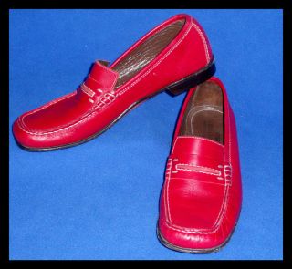 Great 7 5 Red Donald J Pliner Briet Loafer Womens Shoe