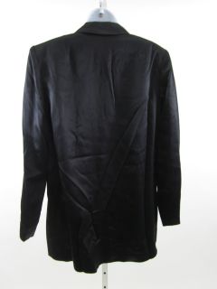 you are bidding on a new with defects due per due black satin blazer