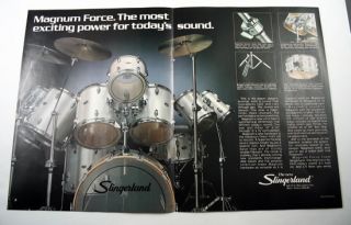 Slingerland Magnum Force Drum Set Drums 1982 Print Ad