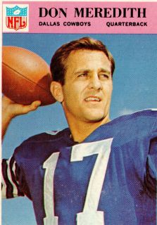 NFL 1966 Don Meredith Dallas Cowboys Football Philadelphia Gum Card 61