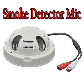 New Disguise Smoke Detector Adjustable Mic Microphone for CCTV Camera