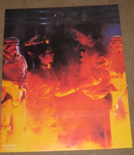 Promo Poster 18x23 Han Solo Leia 80 Vtg Star Wars