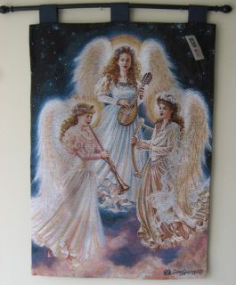 Dona Gelsinger Choir of Angel Jaquard Woven Tapestry Wall Hanging Made