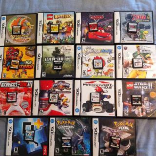  LOT Nintendo DS DSi DSi XL Games Pokemon HeartGold Mario Kart 15 Games