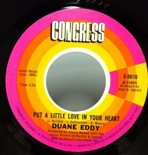 45 Duane Eddy Put A Little Love in Your Heart Freight Train 7 Mint C