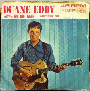 Duane Eddy Stretchin Out Guitar Man 7 VG 47 8087 Vinyl 1962 Record 45