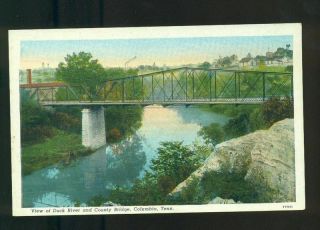 Columbia Tennessee Duck River Bridge Vintage Postcard