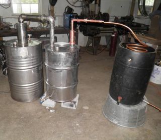 55 Gallon Alcohol Fuel Ethanol Moonshine Stainless Steel and Copper