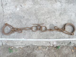  Primitive Very Old Shackles for Horses Donkeys Tap Wrought Iron