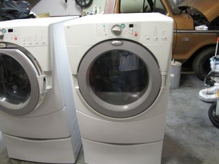Whirlpool duet large capacity front load used clothes dryer with