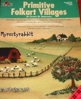 Primitive Folkart Villages Donna M Bernardo Tole Painting Book