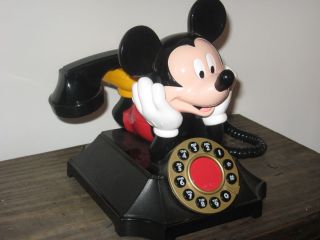  Mickey Mouse Desk Phone for Parts or Repair