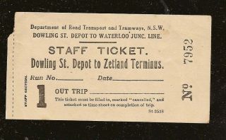 DOWLING ST TRAM DEPOT TRAM SYDNEY ZETLAND HOTEL TRAM 1933 TRAM STAFF