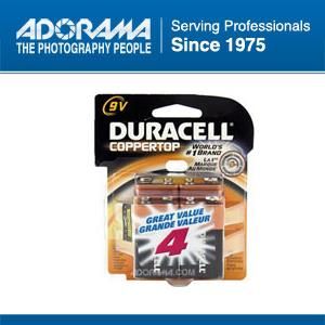 Duracell Coppertop 9 Volt Alkaline Batteries 4 Pack MN16RT4