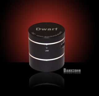 Dwarf Black Mini Portable USB Vibration 360° Speaker PC Computer