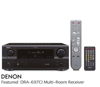 Denon DRA 697CI Am FM Stereo A V Receiver with Multi Zone iPod iPhone