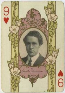 Dustin Farnum Vintage 1908 RARE Single Playing Card Stage Actor