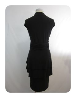 New Jones New York Black Jersey Polished Drama Dress 14W $138