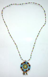  Handmade Turquoise Rainbow Dreamcatcher Necklace new w/Gift Bag 25