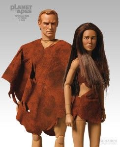 Sideshow Planet of The Apes Slave Taylor and Nova 12 inch Action