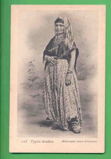 Postcard Africa Morocco Lady Ethnic Dress 1910s Maroc