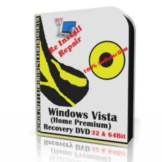 Windows Vista Home Premium Re Install DVD Repair Fit 32 64Bit