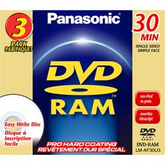 NEW Panasonic LM AF30U3, LM AF30U DVD RAM Discs for Camcorder