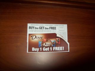 20 B1G1 Free Dove Chocolate Candy Bar Coupon 12/31/2012