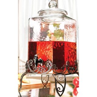 Beverage Dispenser Jar Stand Spigot NEW Duty Glass Stand Ice Tea
