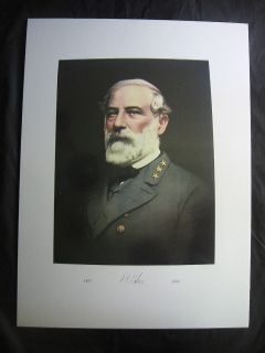 General Robert E Lee Large Civil War Mounted Print FRAME OR AS IS XMAS