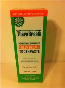 Therabreath Fresh Thera Breath Toothpaste 4 oz Nat Oxgenating Flouride