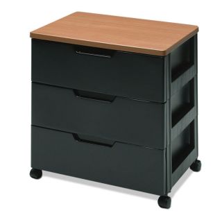Drawer Storage Chest Closet Furniture with Wheel Black HG 553