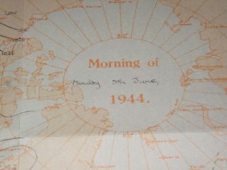 WWII D Day Invasion Normandy Overlord Weather Map Monday 5 June