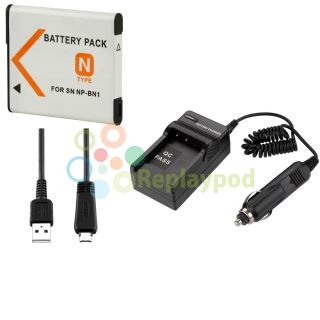  Cord NP BN1 Battery AC Charger for Sony Cybershot DSC TX10