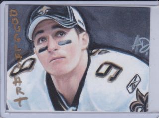 2012 ACEO DREW BREES SKETCH LITHO CARD 10 25