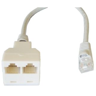  Premium 12 inch RJ45 Splitter Adapter Cable Male to Dual Female