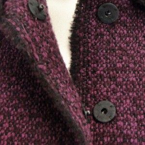 DKNY Donna Karan NY Purple Wool Tweed Jacket Coat 10